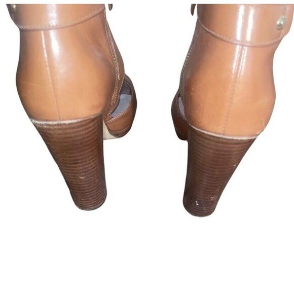 Michael by Michael Kors Wyatt Open Toe Leather Heels Size 6 - Picture 5 of 16